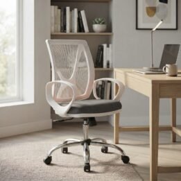 Sillón Alma - Casco Blanco - Brazos 350 - Estrella Cromada