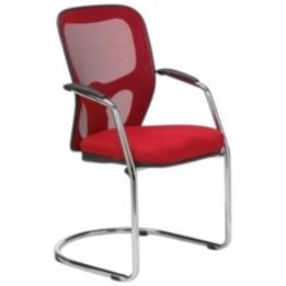 Sillón India – c/Brazos – Trineo Cromado