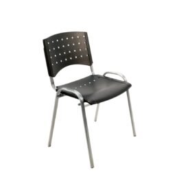 Silla Lisy Fija Plastica - s/ Brazos - Base Metalizada