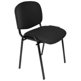 Silla Lisy Fija Tapizada - s/ Brazos - Base Negra