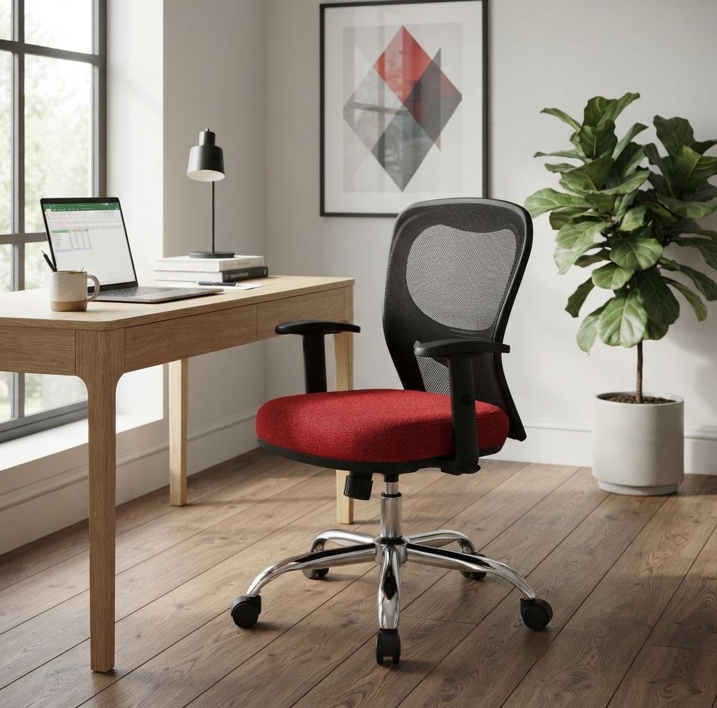 Sillón Ejecutivo Citiz sCabezal – Estrella Cromada rojo