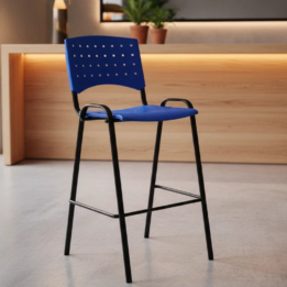 Banqueta Lisy Fija Plastica - Base Negra