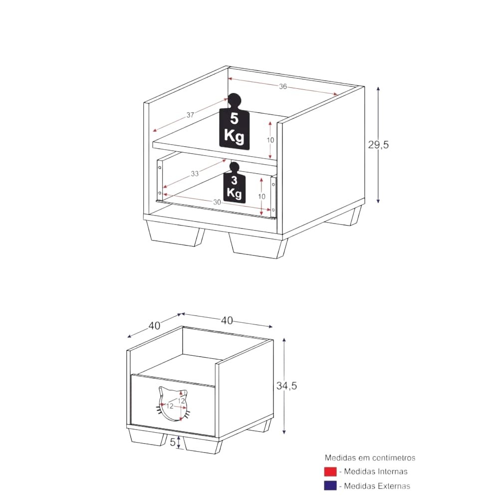 Cajon Multiuso GATO 38650001