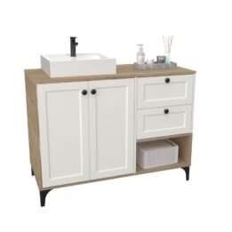 Vanitory Aura 2 Puertas 2 Cajones Con Bacha