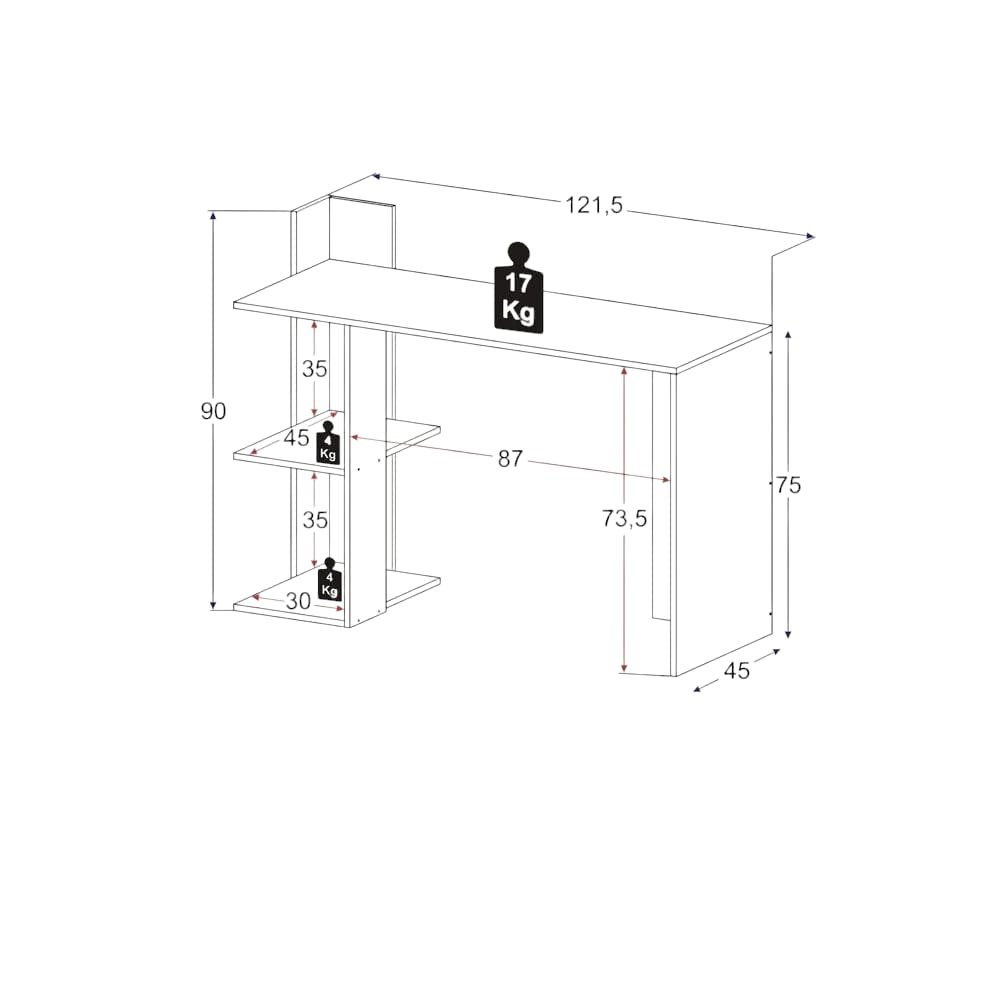 Escritorio con estantes MP60020001