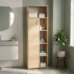 Mueble Organizador Zen alto para baño 1 puerta