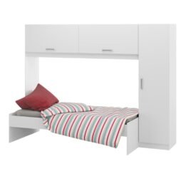 Cama 1 Plaza Con Placard Aéreo Y Columna De Guardado