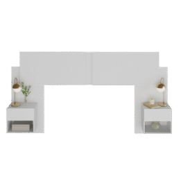 Respaldo De Cama 140 A 160 con Mesa de Luz