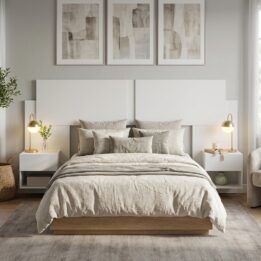 Respaldo De Cama 140 A 160 con Mesa de Luz