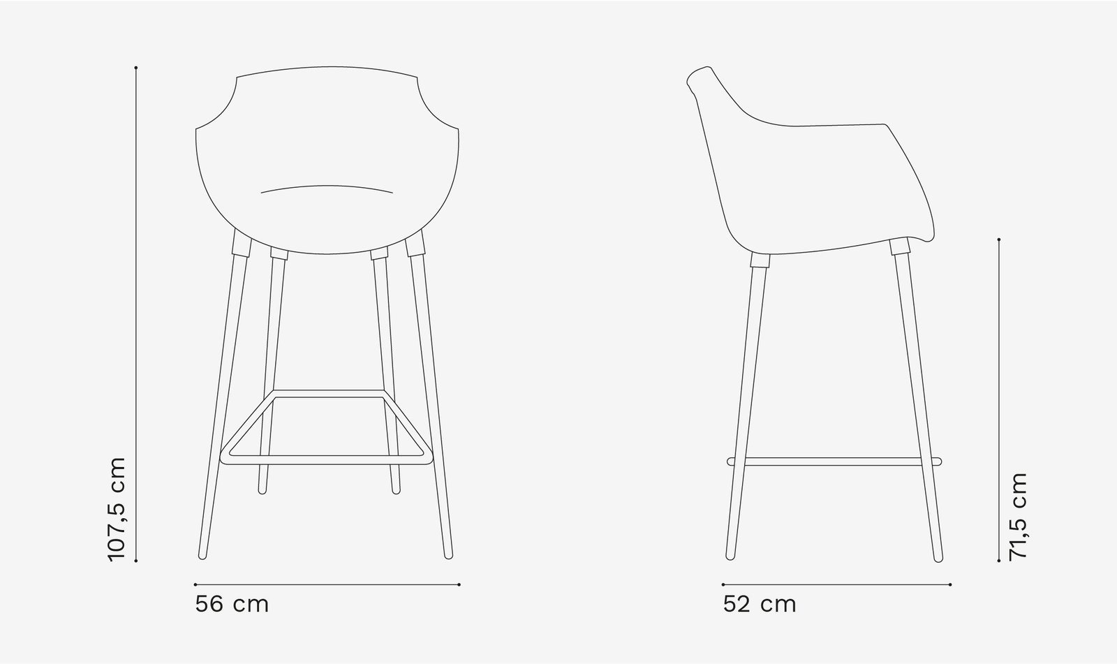 medida – taburete frida