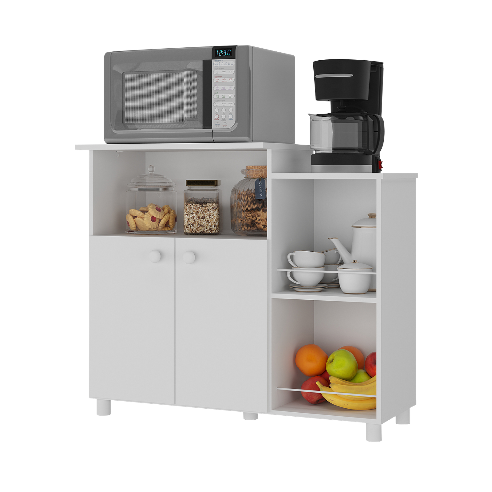 Organizador Multiuso 2 Puertas 3 Estantes