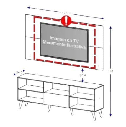 medidas combo rack panel –