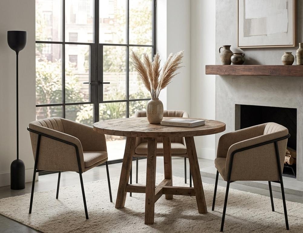 Silla Lino beige ambientada (1)