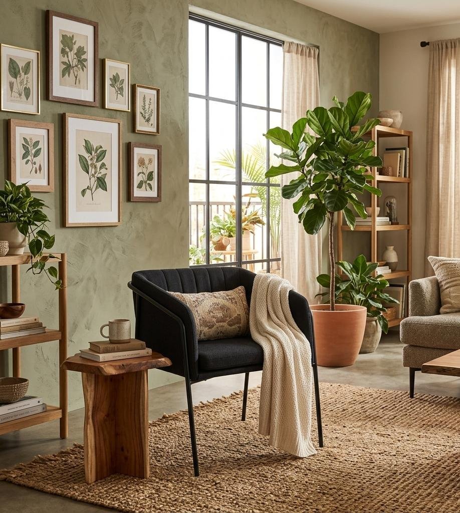 Silla Lino negro ambientada (1)
