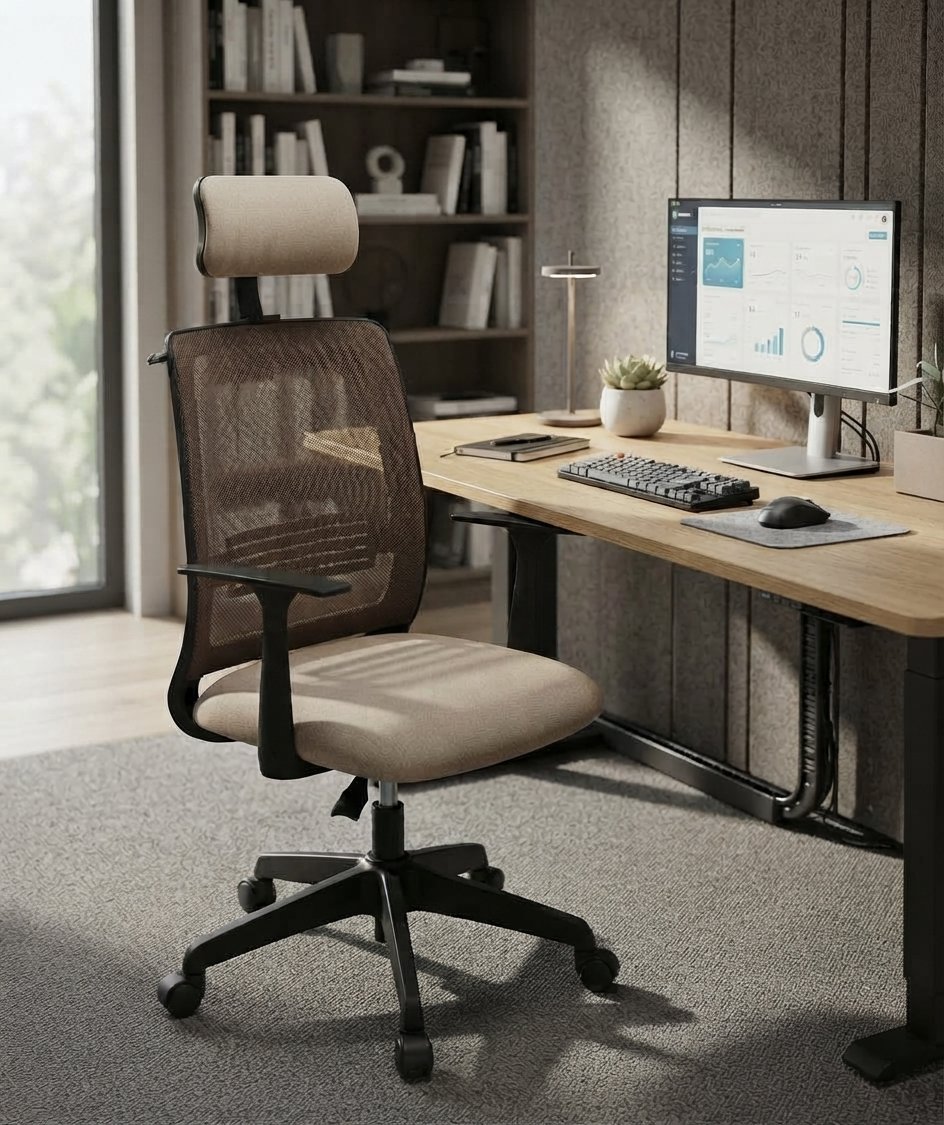 Sillón Mint Negro ccabezal – BEIGE